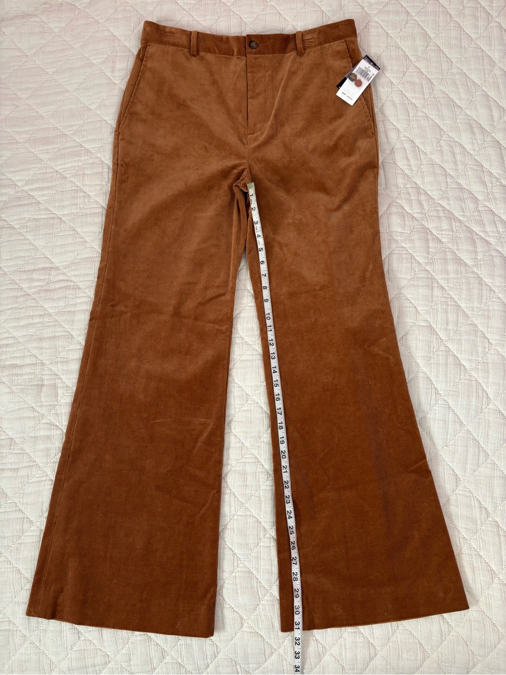 Ralph Lauren High Rise Corduroy Flare Jeans Sz 12 NWT - - Picture 5 of 11
